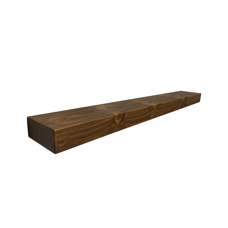 Millwood Pines Juna Floating Wood Fireplace Shelf Mantel & Reviews